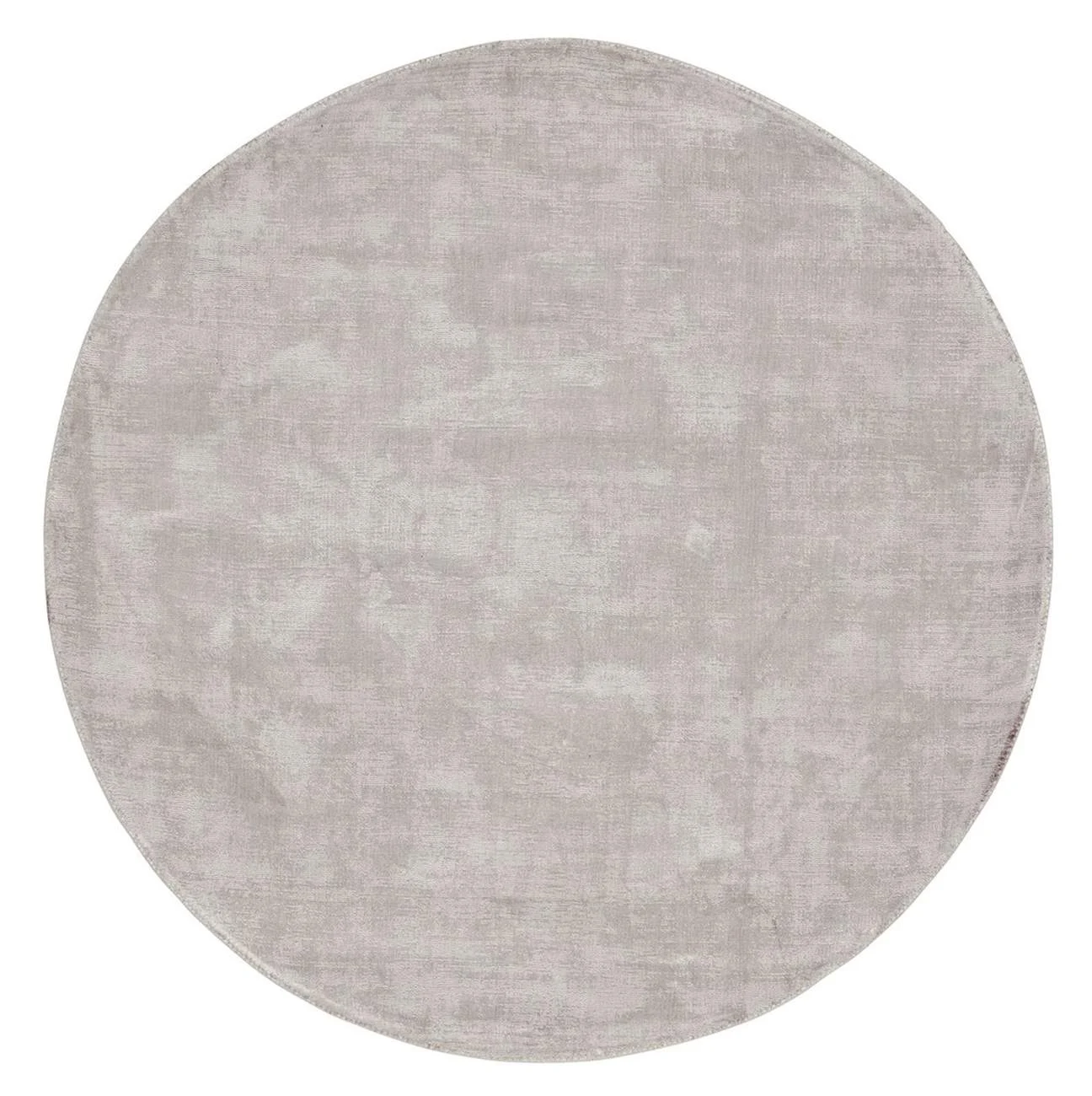 Teppich La Belle aus Viskose, rundes Design, modern, grau, Ø 250 cm, weich und pflegeleicht - Must Living