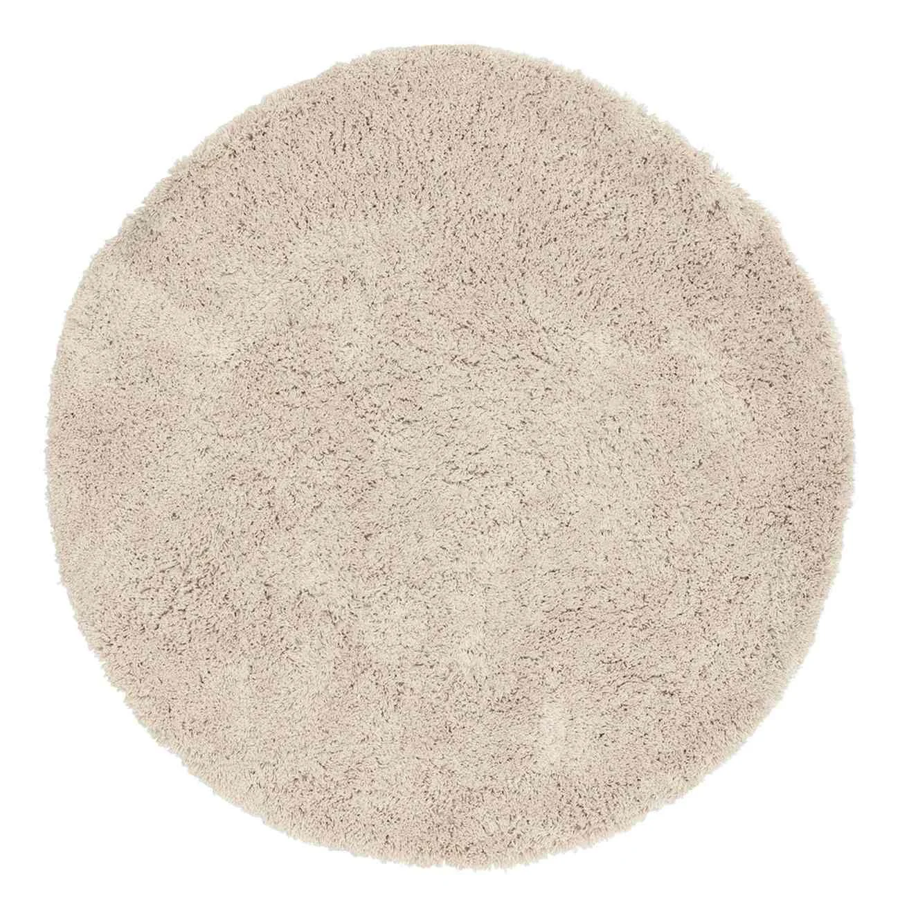 Teppich Celeste aus Viskose, rundes Design, Ø 200 cm, beige, für stilvolle Wohnräume - Must Living