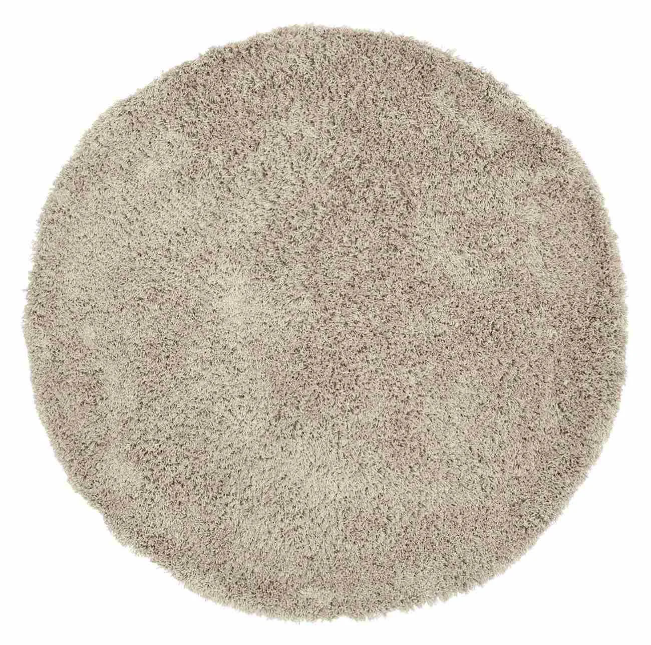 Teppich Celeste aus Viskose, rundes Design, taupe, Ø 150 cm, pflegeleicht für Dein Zuhause - Must Living