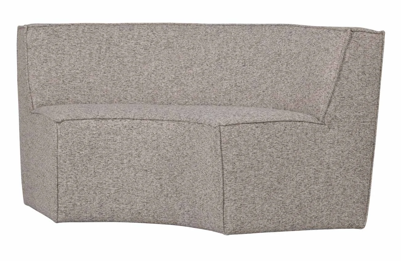 Essbank Europa aus Webstoff, modern und bequem, 2-Sitzer, sandfarben, elegante Textur
