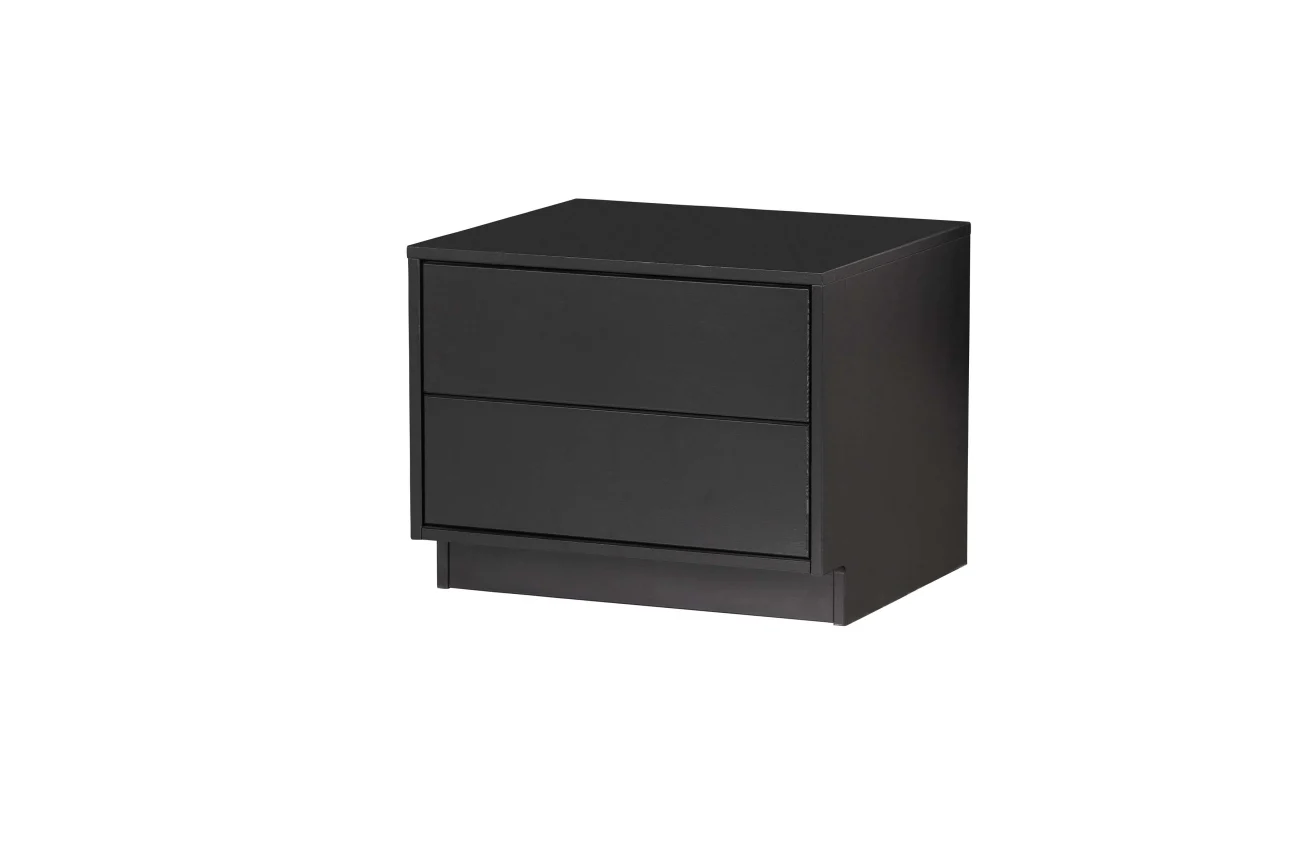 TV Board Finca aus Kiefernholz, modern, schwarz, 50 cm Breite, Push-to-Open, FSC-zertifiziert