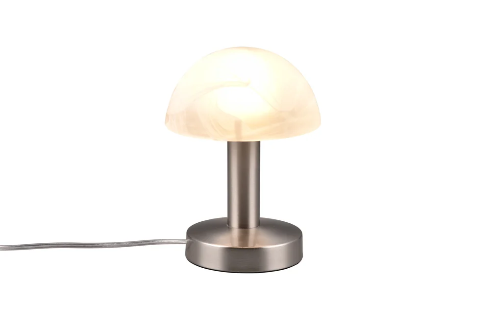 Trio Fynn II Tischleuchte Metall/Glas matt weiß gewischt