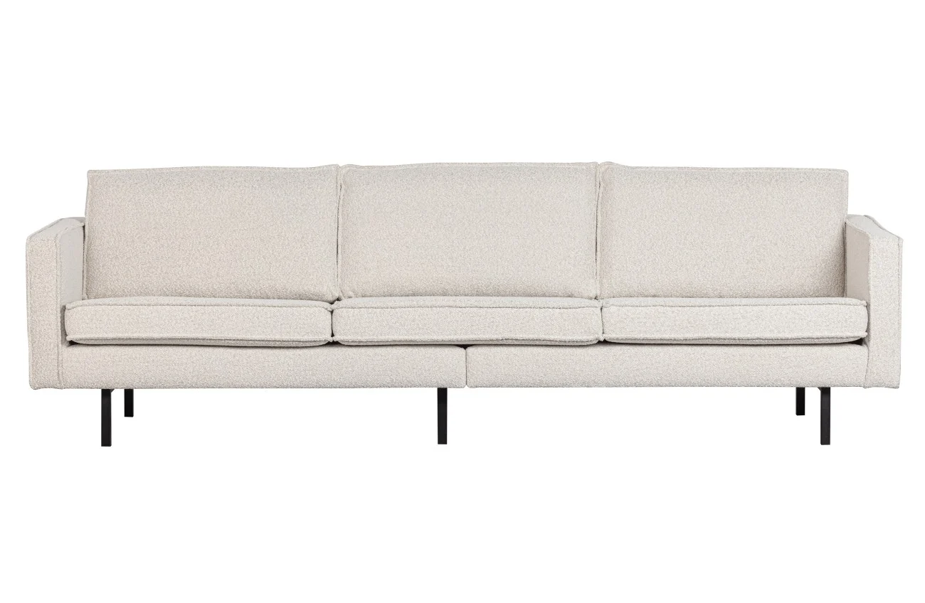 Sofa Rodeo 3 Sitzer aus Bouclé-Stoff, modern, natur, gemütliche Polsterung für 3–4 Personen