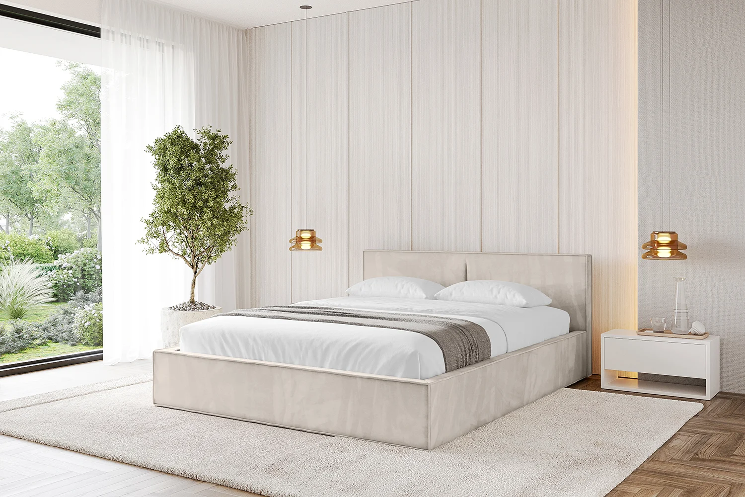 Polsterbett EMMI-v1 Beige - Casablanca 2301 120x200 cm
