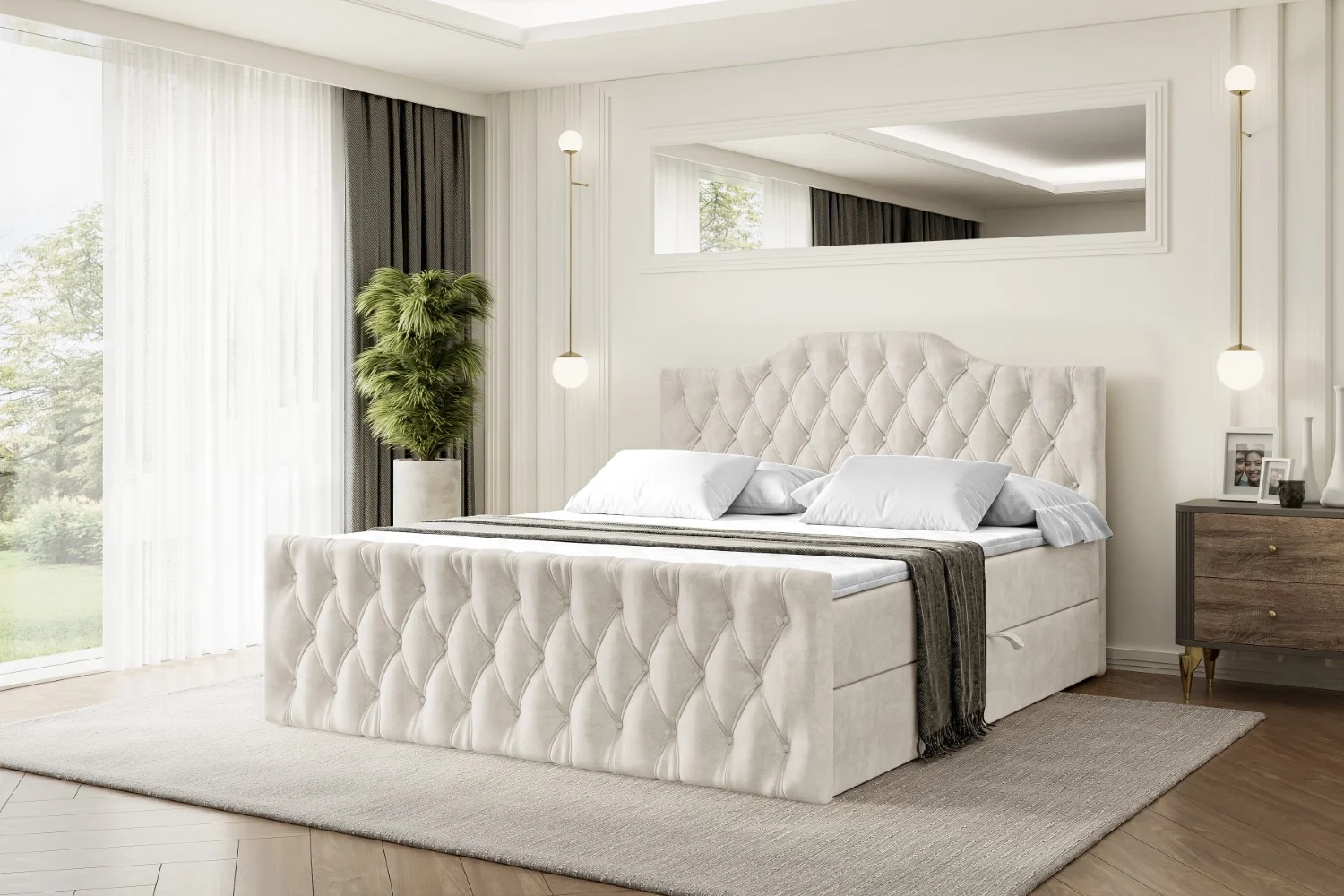 Boxbett VILA-1-Z Beige - Casablanca 2301 120x200 cm