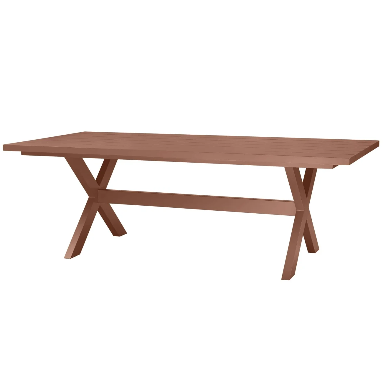 Gartenesstisch Delta aus Aluminium, modernes Outdoor-Design, Terra, robust und pflegeleicht