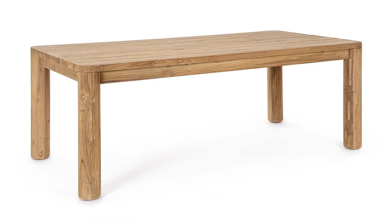 Gartenesstisch Maverick aus recyceltem Teakholz, massiver Stil, naturfarben, 200 cm, für 6–8 Personen - Bizzotto
