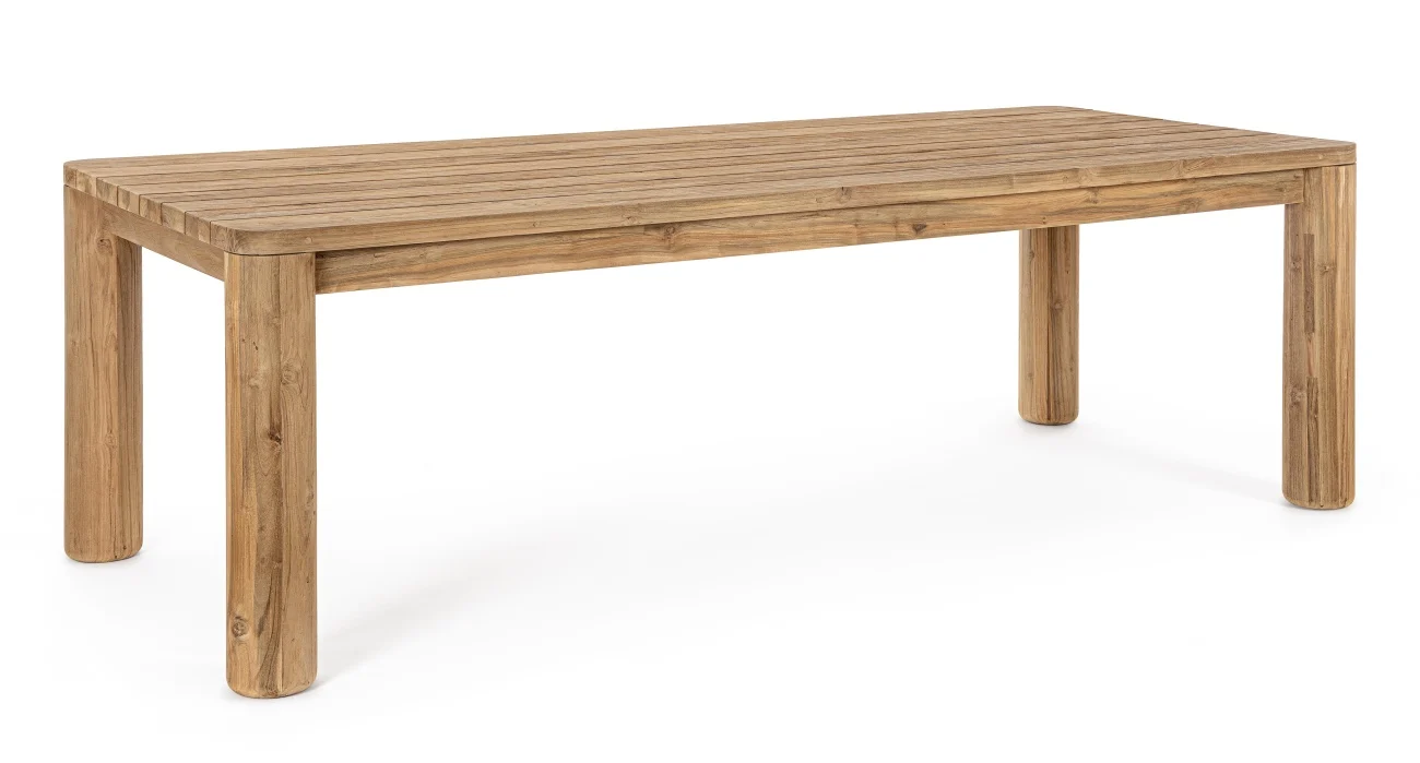 Gartenesstisch Maverick aus recyceltem Teakholz, massiv, natur, für 8–10 Personen, 240 cm - Bizzotto