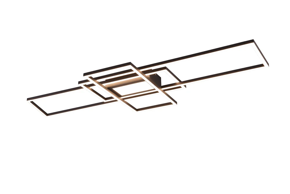 Trio Irvine Deckenleuchte LED Metall Anthrazit intergrierter Dimmer inkl. Fernbedienung