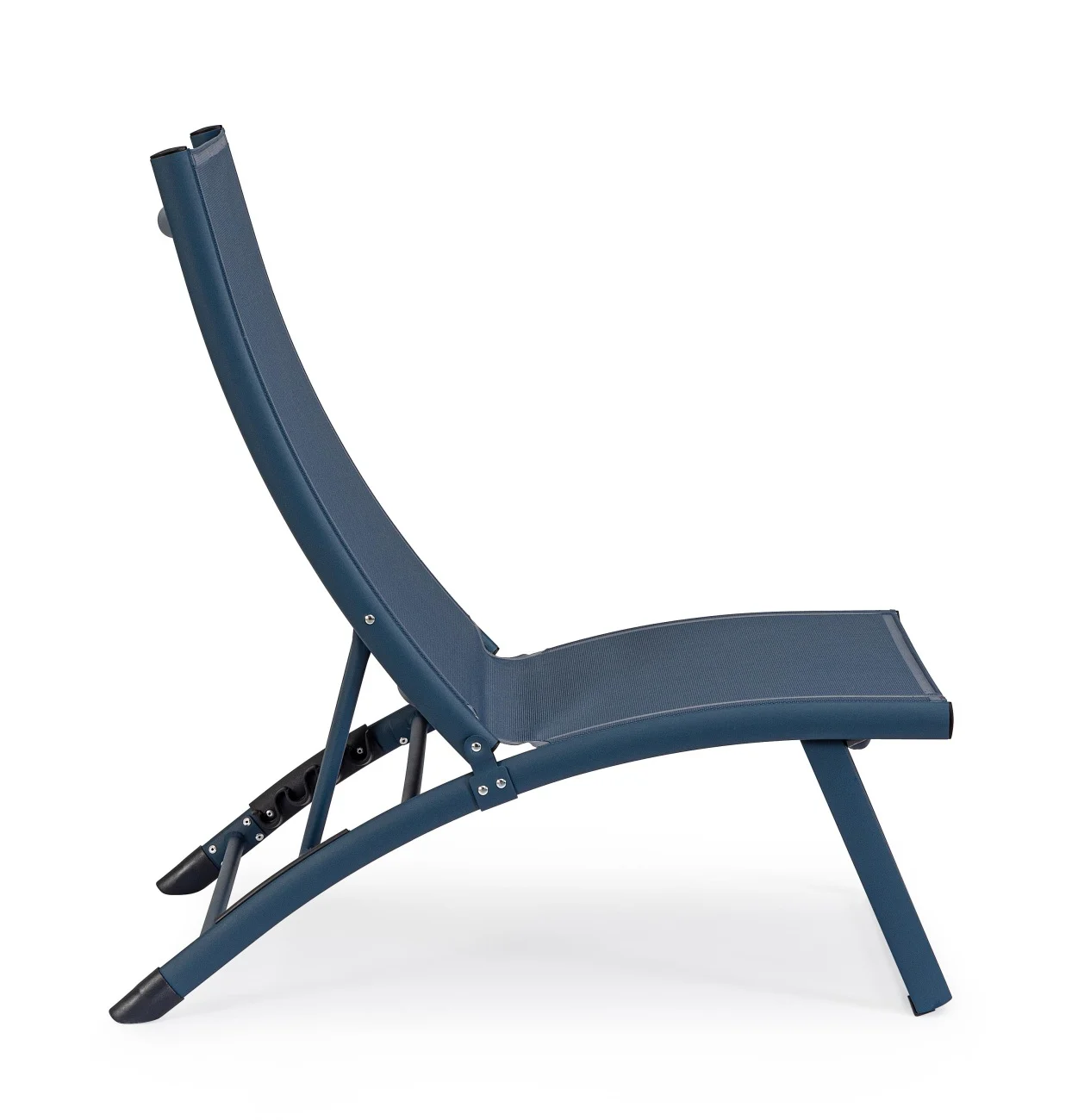 Gartensessel Taylor 2er-Set aus Aluminium, modern, Blau Navy, verstellbare Rückenlehne