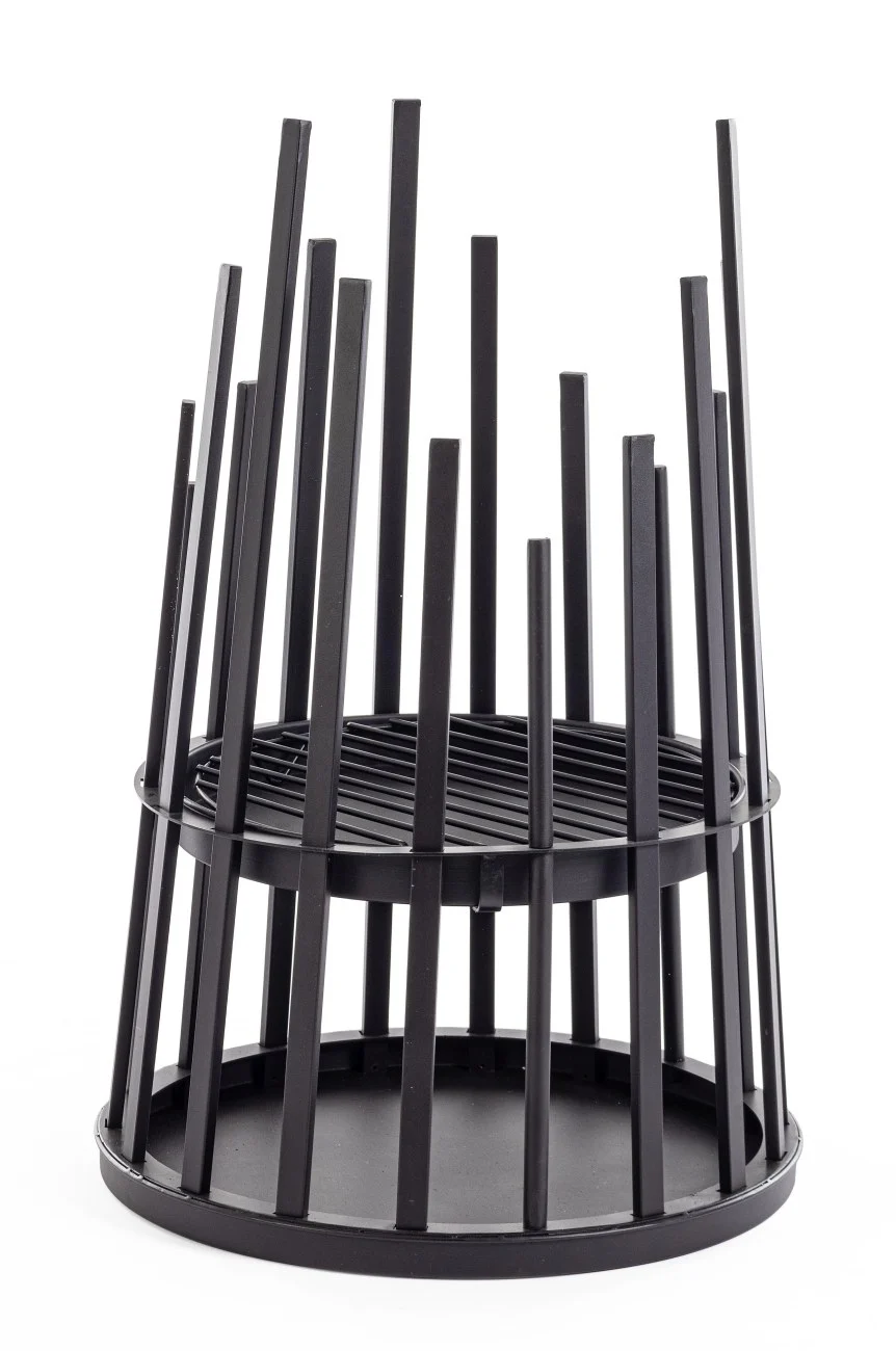 Feuerschale Alabama aus Metall, hitzebeständig und pulverbeschichtet, modern, schwarz, für Deinen Outdoorbereich - Bizzotto