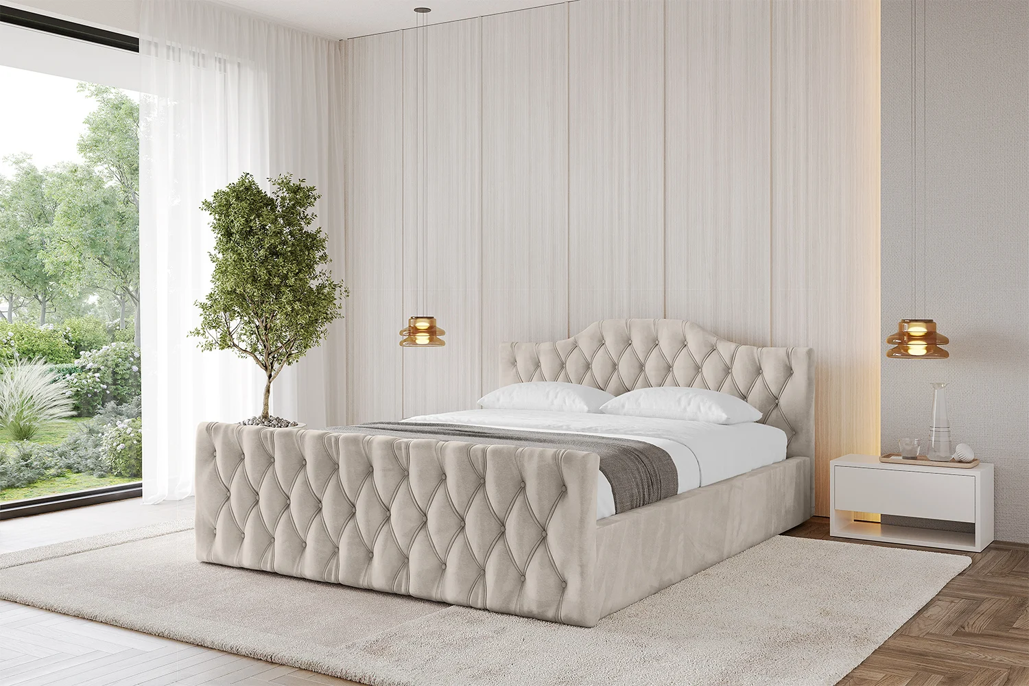 Polsterbett FALIO-Z-v1 Beige - Casablanca 2301 120x200 cm