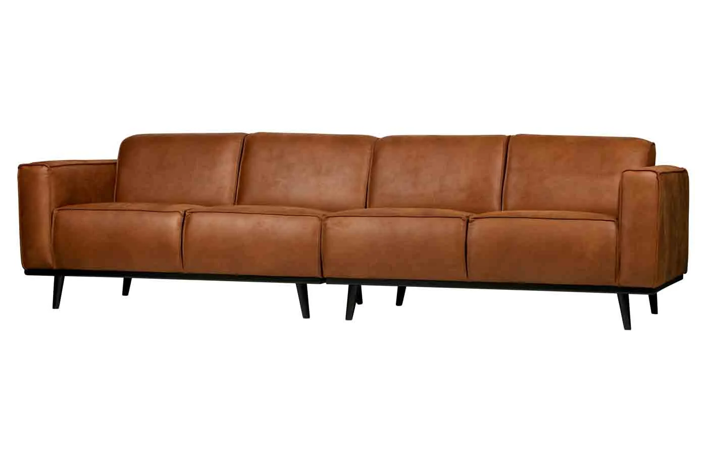 Bigsofa Statement Lederoptik, modern und großzügig, cognacbraun, 280 cm, komfortabel gepolstert - Woood