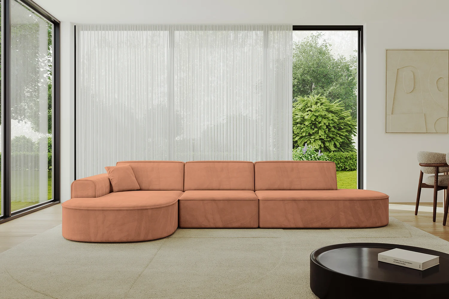 Ecksofa MARI-L2 Apricot - Kronos 41