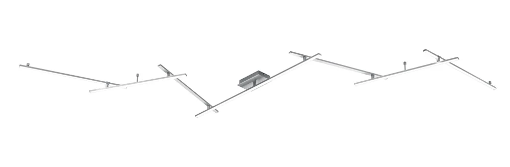 Trio Indira Deckenleuchte LED Metall Nickel matt Dimmbar