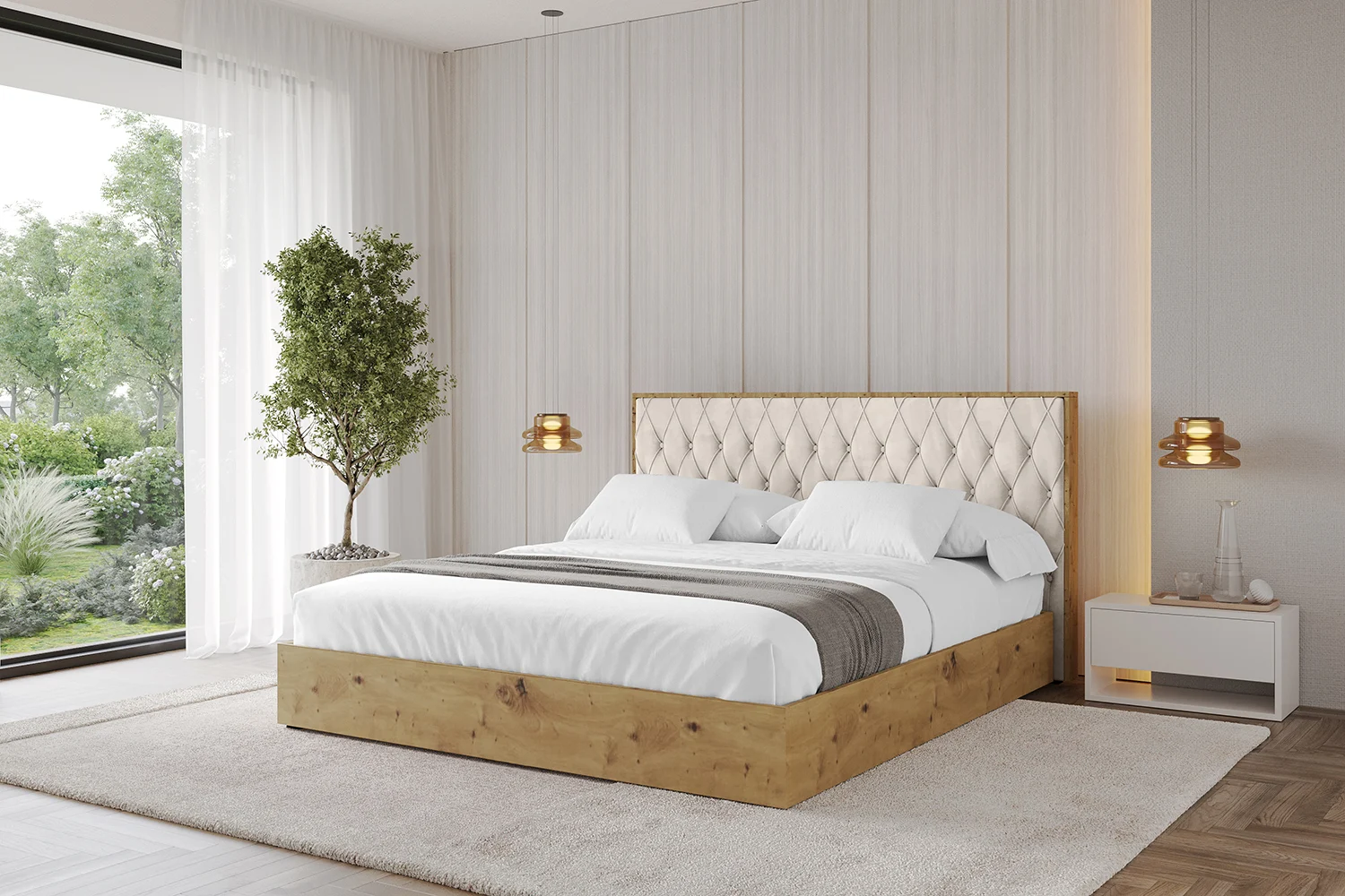 Polsterbett ENZO5 Beige - Casablanca 2301 120x200 cm