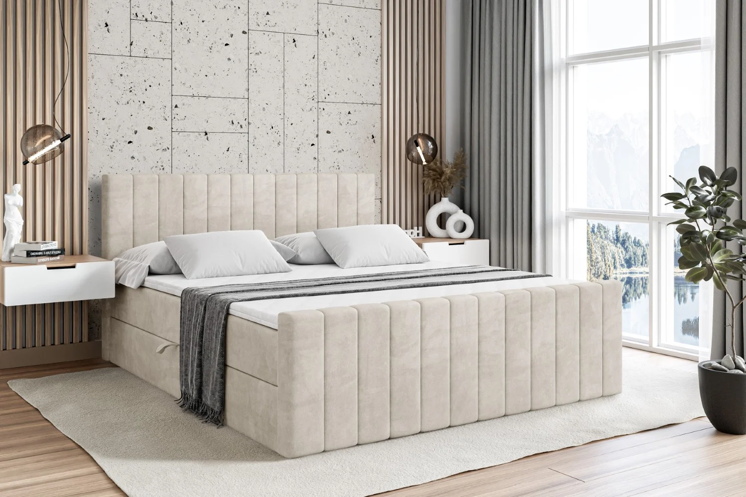 Boxbett EDITA-Z Beige - Casablanca 2301 120x200 cm
