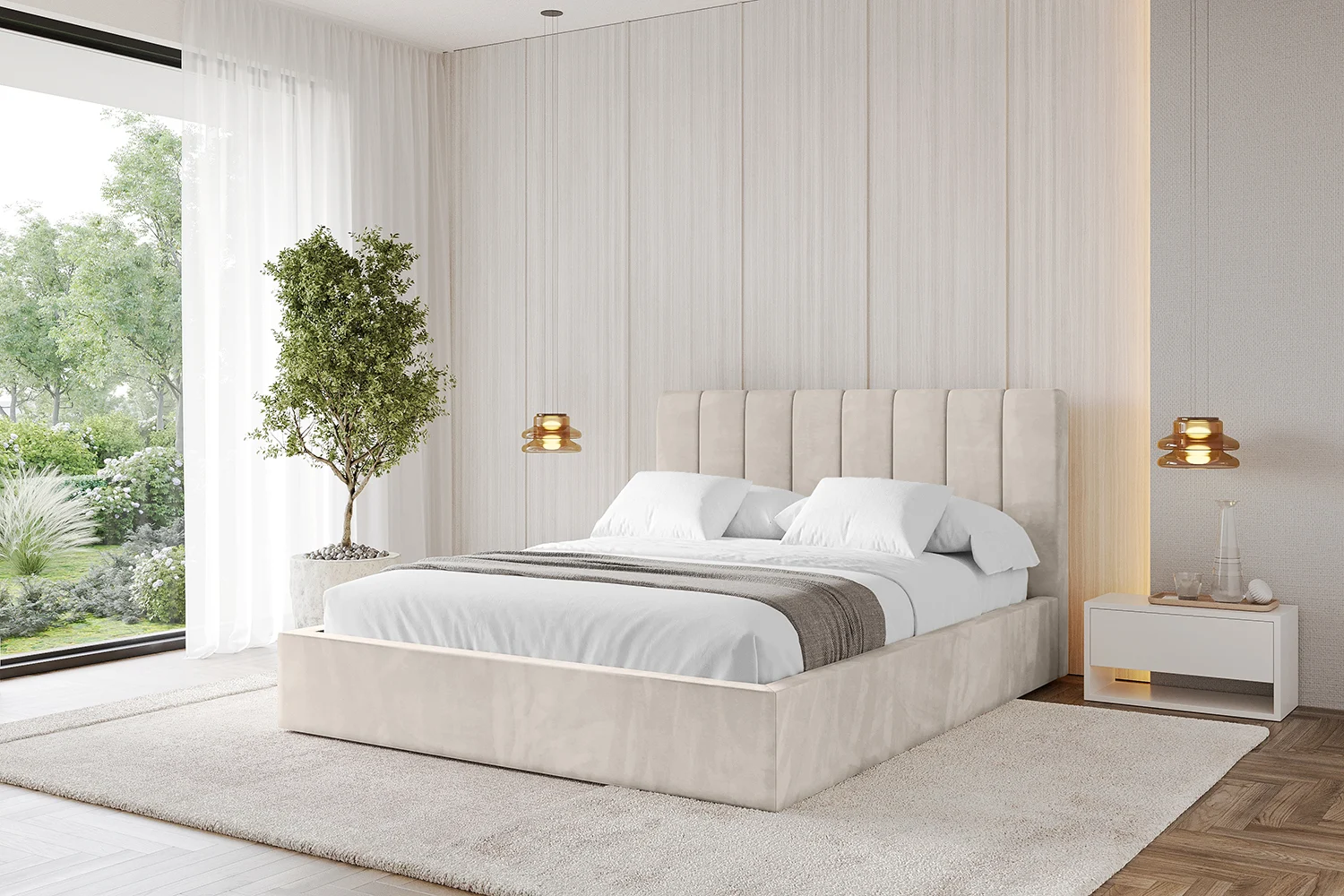 Polsterbett STERA Beige - Casablanca 2301 120x200 cm