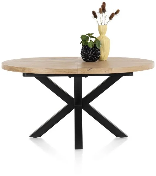 Henders & Hazel Metalox Ausziehtisch rund Eiche furniert/Metallgestell 150/190x130 cm