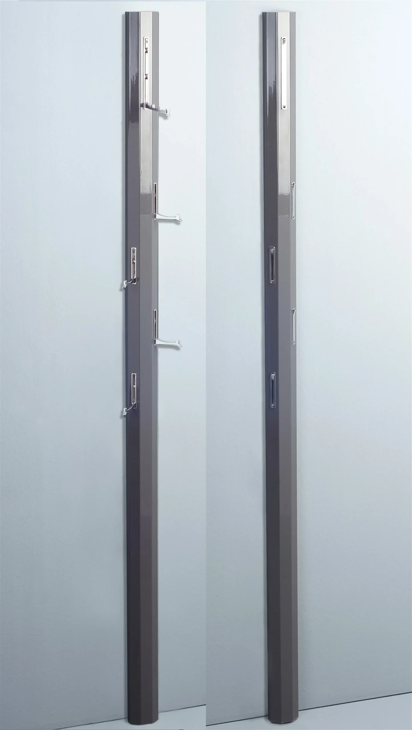 Garderobe DIEGO Hochglanz Anthrazit 8x185x4 cm - Fun Moebel