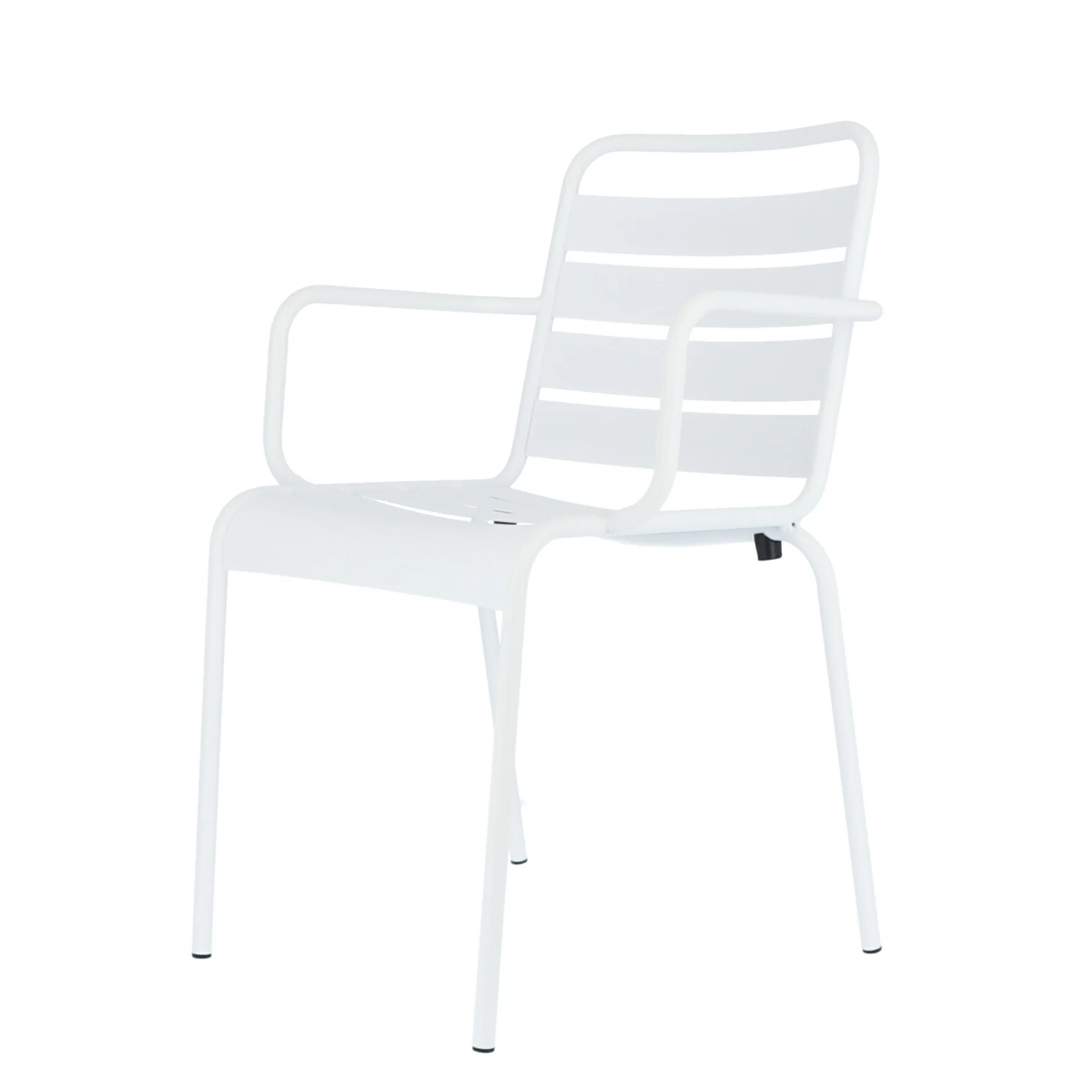 Stuhl Mya Metal aus Aluminium, Retro Chic, Weiß, stapelbar für Outdoor - Fiam