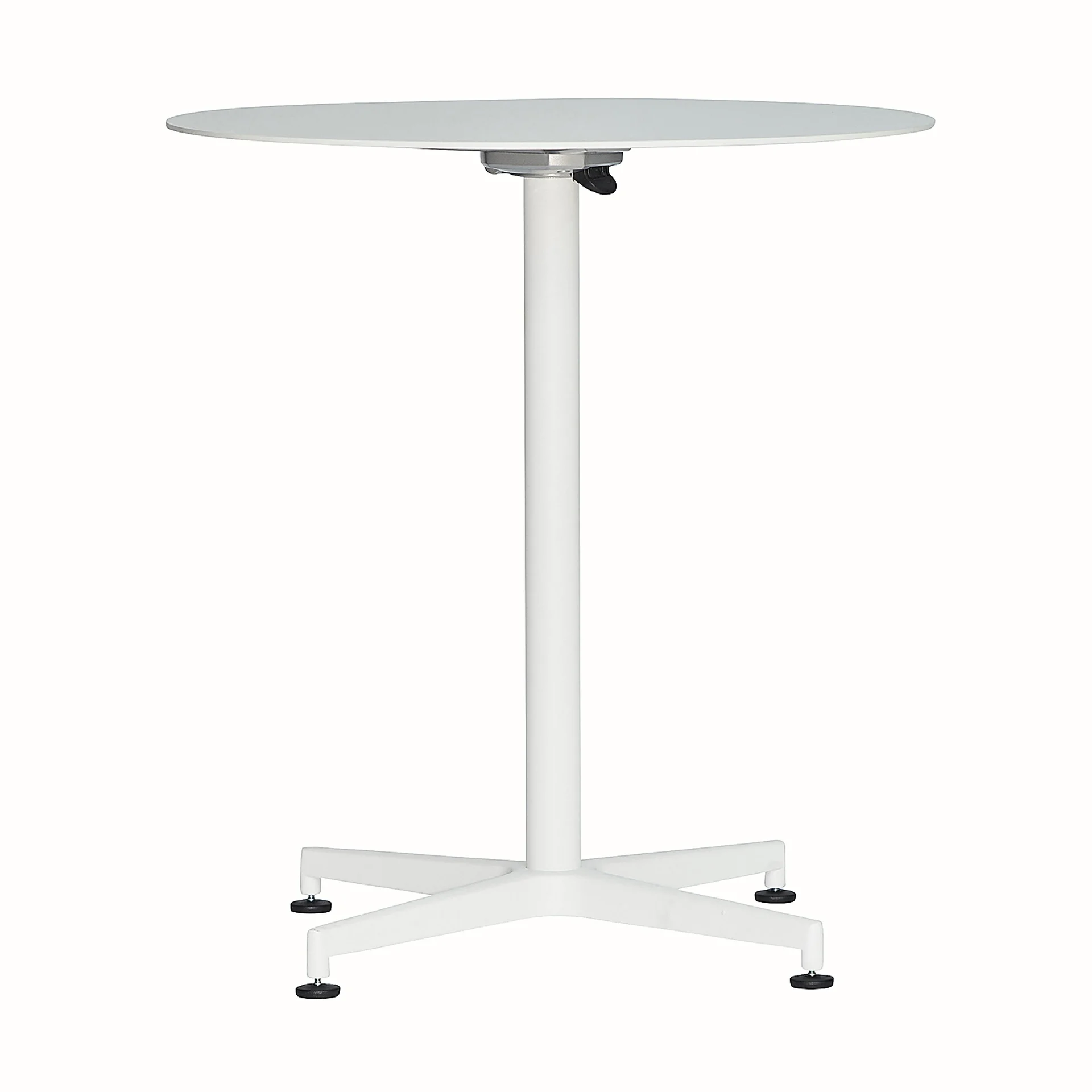 Gartenesstisch Vega rund aus Aluminium, modern klappbar, weiß, für 4 Personen, outdoor - Fiam