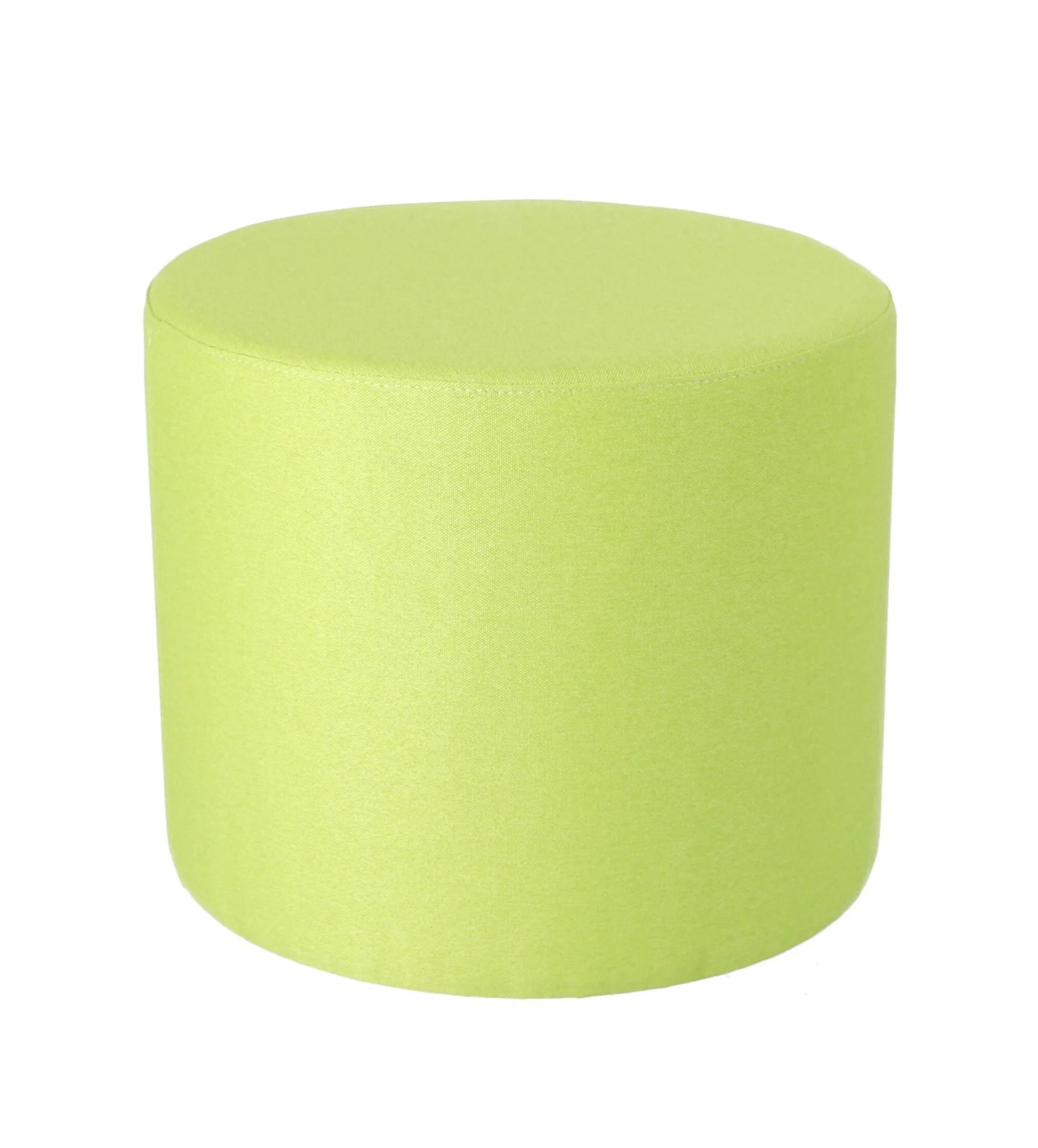 Pouf Rondo, moderner Pouf aus Polyester, rund, grün, Ø 50 cm, bequeme Styroporkern-Füllung
