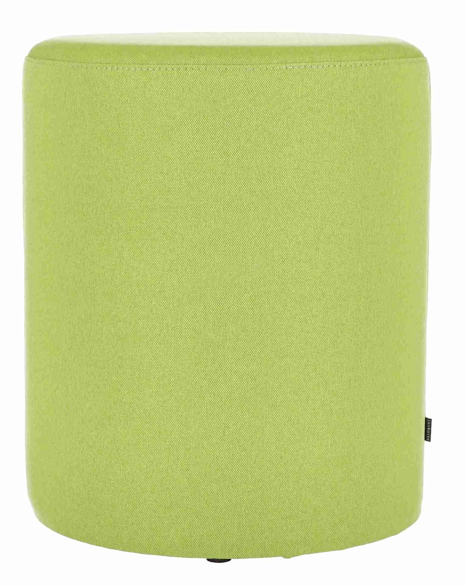 Pouf Rondo Ø 40 cm, moderner Bezug aus Polyester, rundes Design, Grün, hochwertiger Styroporkern - Jan Kurtz