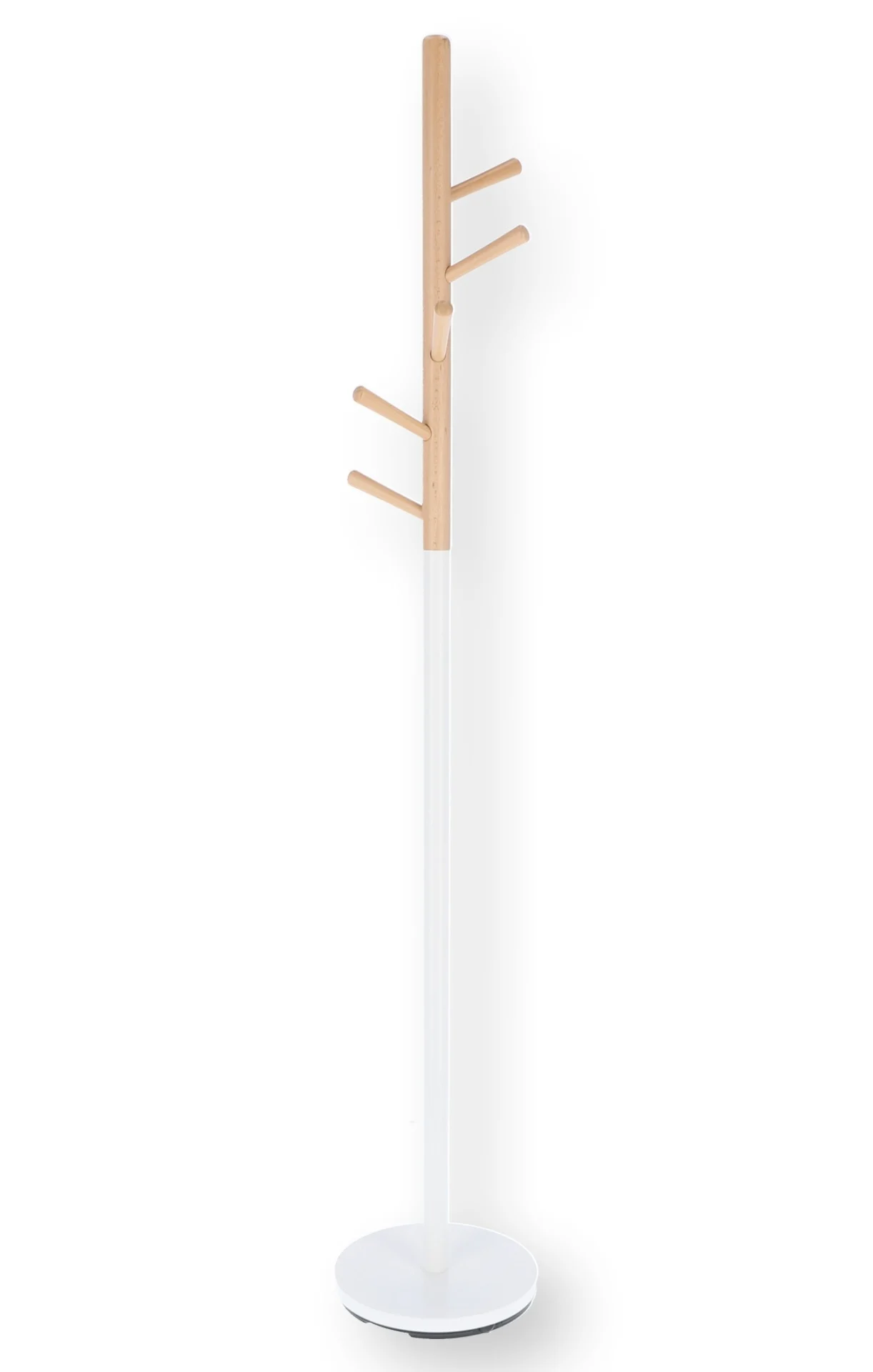 Kleiderständer Kent aus Metall, modern, Weiß, stabiles Stahlrohr, 6 Haken, für Flur und Schlafzimmer - Jan Kurtz