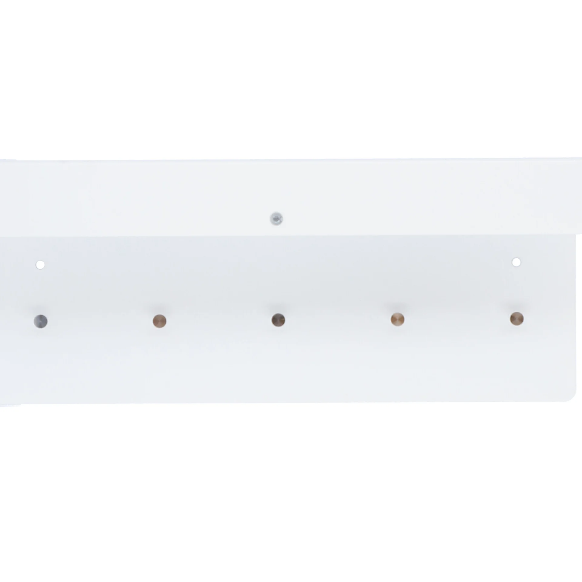 Garderobe Hanni aus Metall, modern, Weiß, pulverbeschichtet, 5 Haken und Stange, kompakt - Jan Kurtz