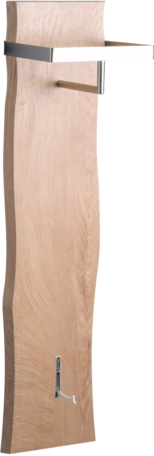 Garderobe ADAM 25x110x20 cm inkl. 1 Haken Baumkante Dekor Eiche - Fun Moebel
