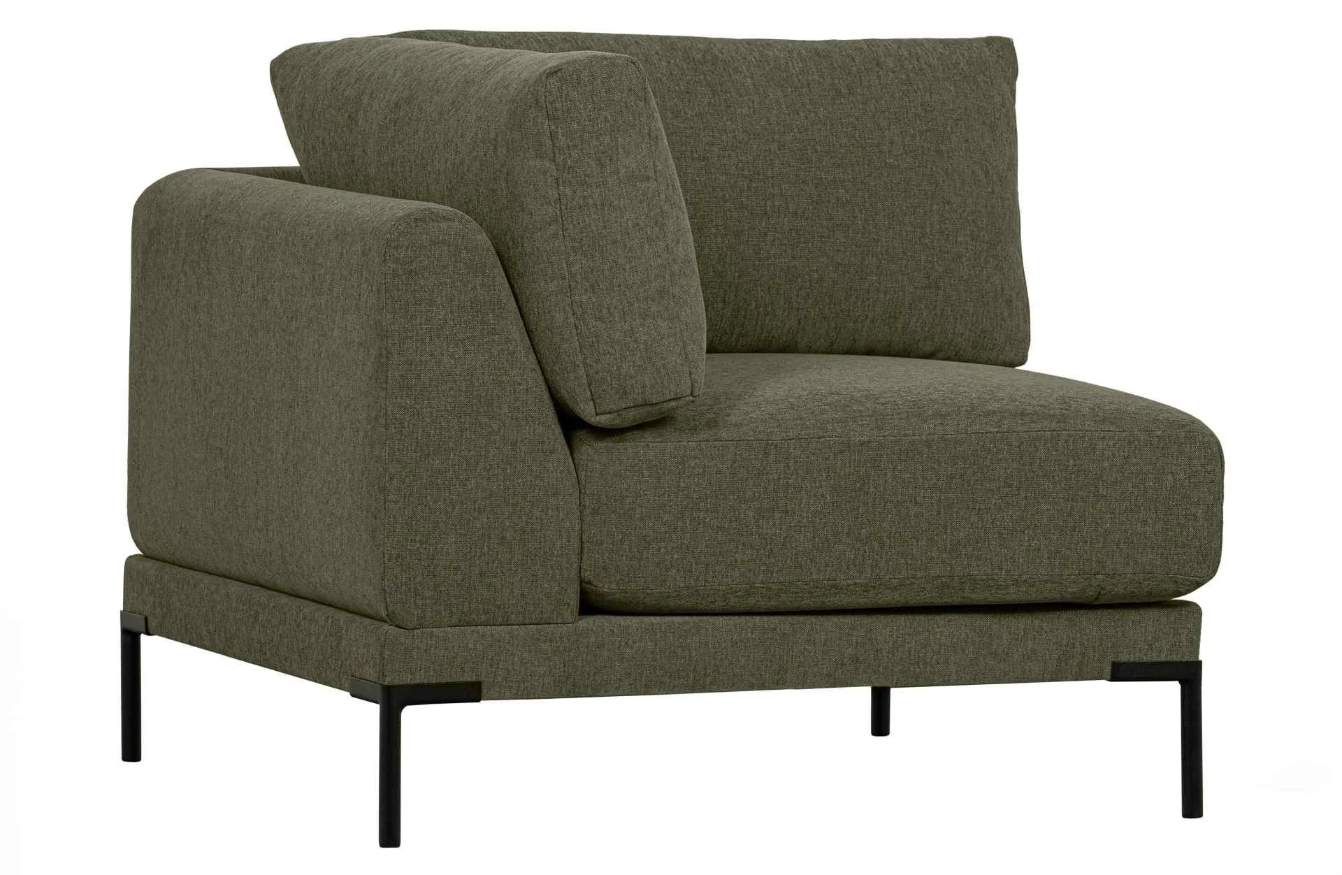Modulsofa Couple Eck-Element, Melange-Stoff modern, flexibel, grün, weich gepolstert