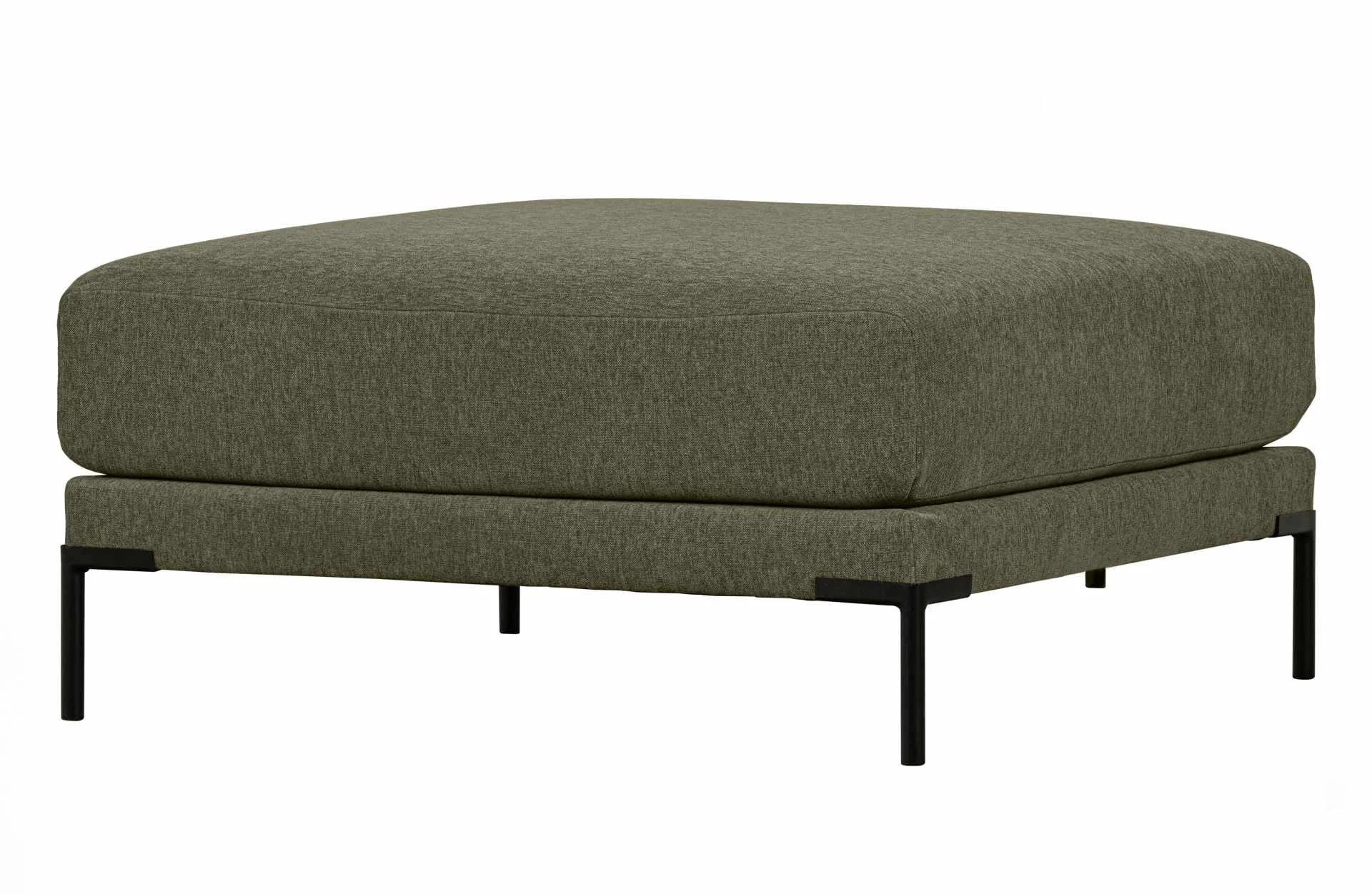 Hocker Modulsofa Couple, weicher Melange-Stoff, modern, grün, 100 cm, komfortabel gepolstert