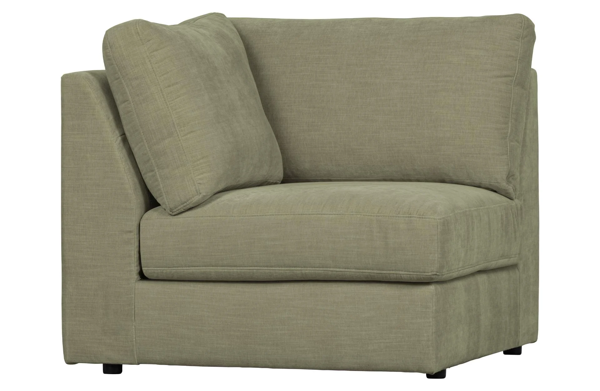 Modulsofa Family Eck-Element, weicher Webstoff, modern, grün, flexibel kombinierbar