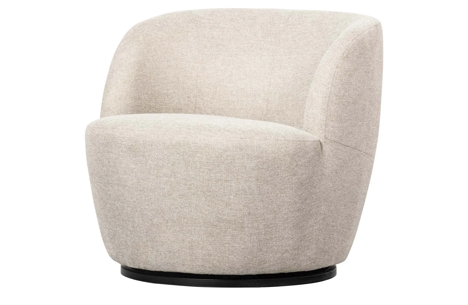 Drehsessel Serra aus Webstoff, modern und gepolstert, Weiß, elegantes Design für Dein Zuhause - Woood