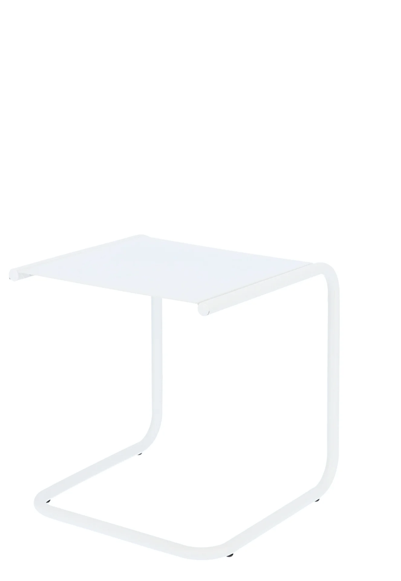 Gartenbeistelltisch Club aus Aluminium, modern, Edition Weiß, quadratisch, für Outdoor-Einsatz