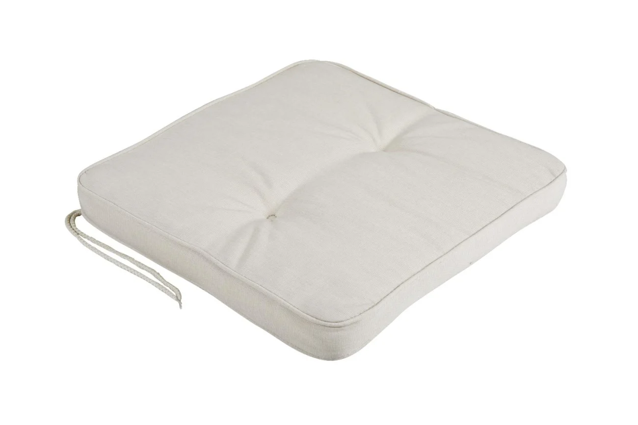 Sitzkissen Indu von Brafab aus Dralon-Stoff, klassischer Stil, Beige, mit Befestigungsbändern