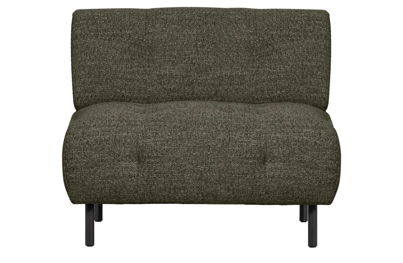 Sessel Lloyd aus grobmaschigem Stoff, modern, grün, gepolstert und bequem für Dein Zuhause - Woood