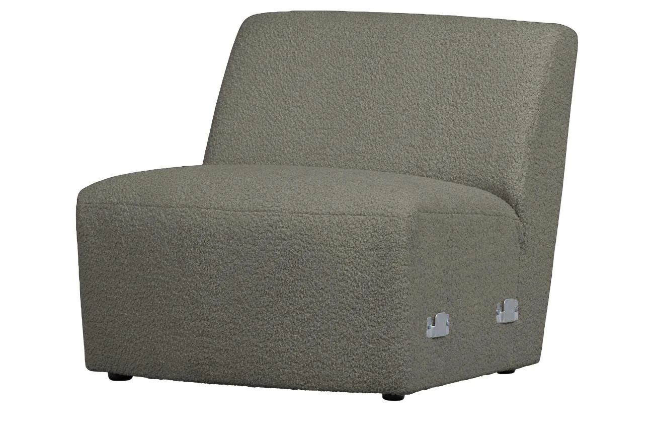 Modulsofa Coco 1-Sitzer aus Boucle-Stoff, modern, grün, weiche Polsterung, für drinnen