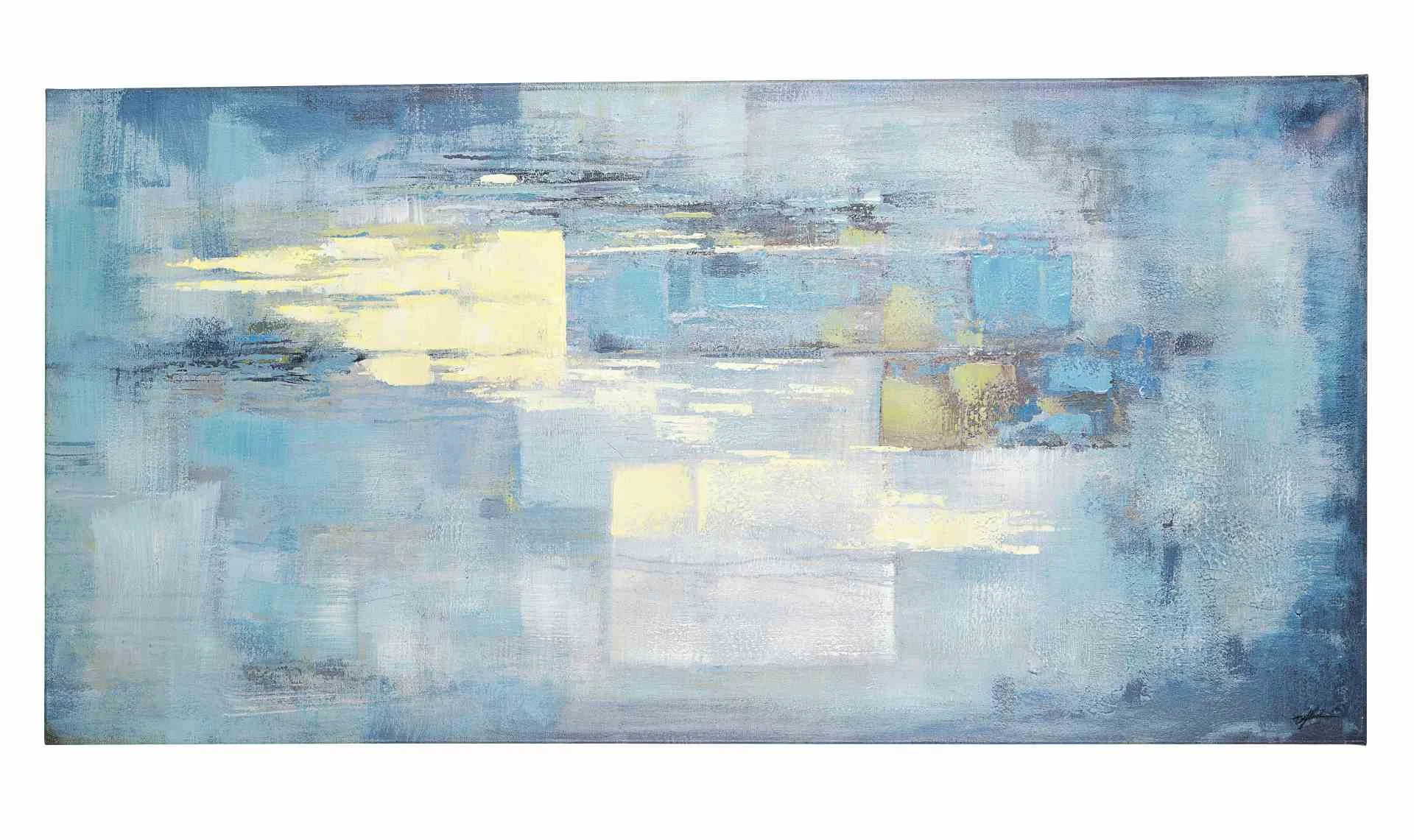 Bild Gemälde Sky auf Leinwand, klassisch, Blau, 140x70 cm, rechteckig, Bizzotto