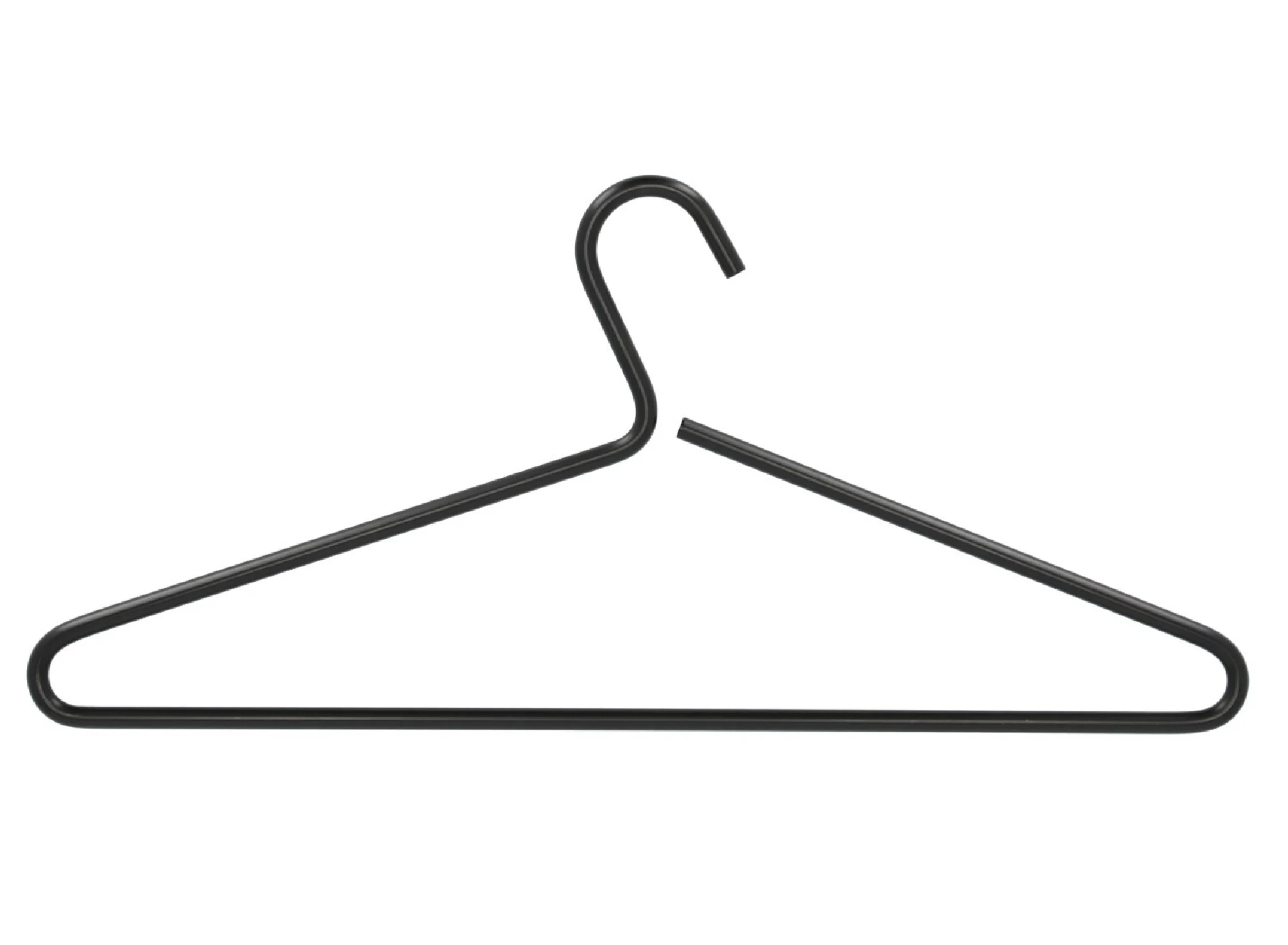 Kleiderbügel Henri 4er Set aus pulverbeschichtetem Metall, modern, schwarz, robust und platzsparend - Jan Kurtz