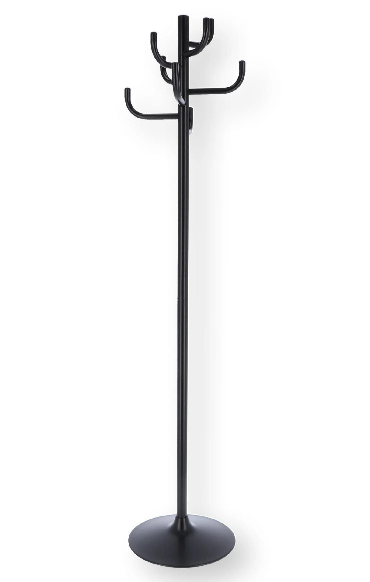 Kleiderständer Kaktus Metall, modern und stabil, Schwarz, 8 Haken, platzsparendes Design - Jan Kurtz