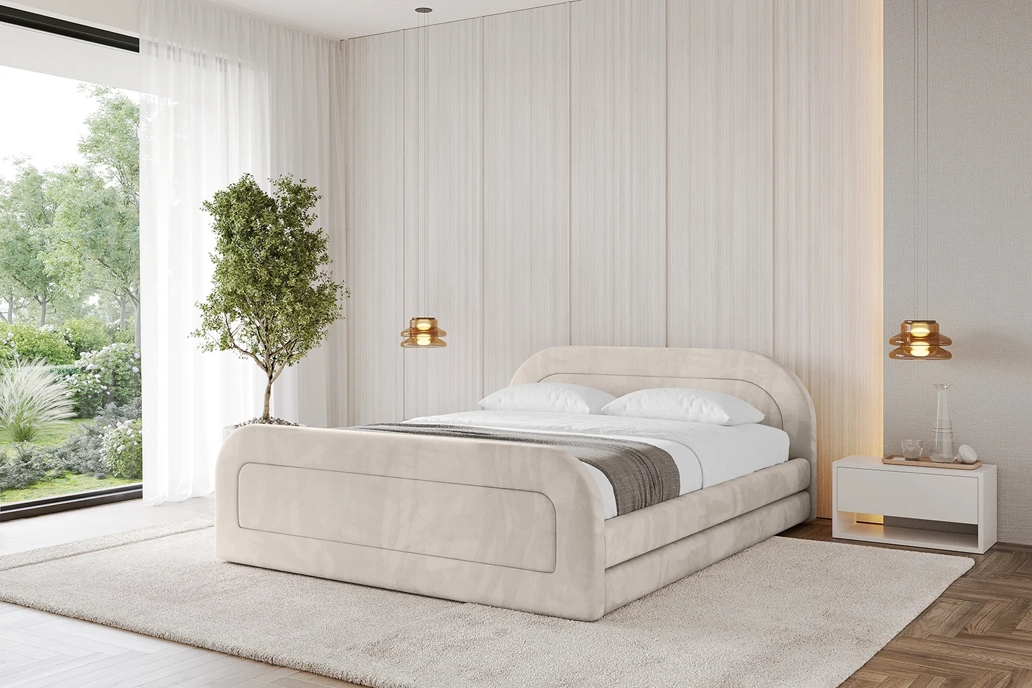 Polsterbett LERIS-Z-v1 Beige - Casablanca 2301 120x200 cm