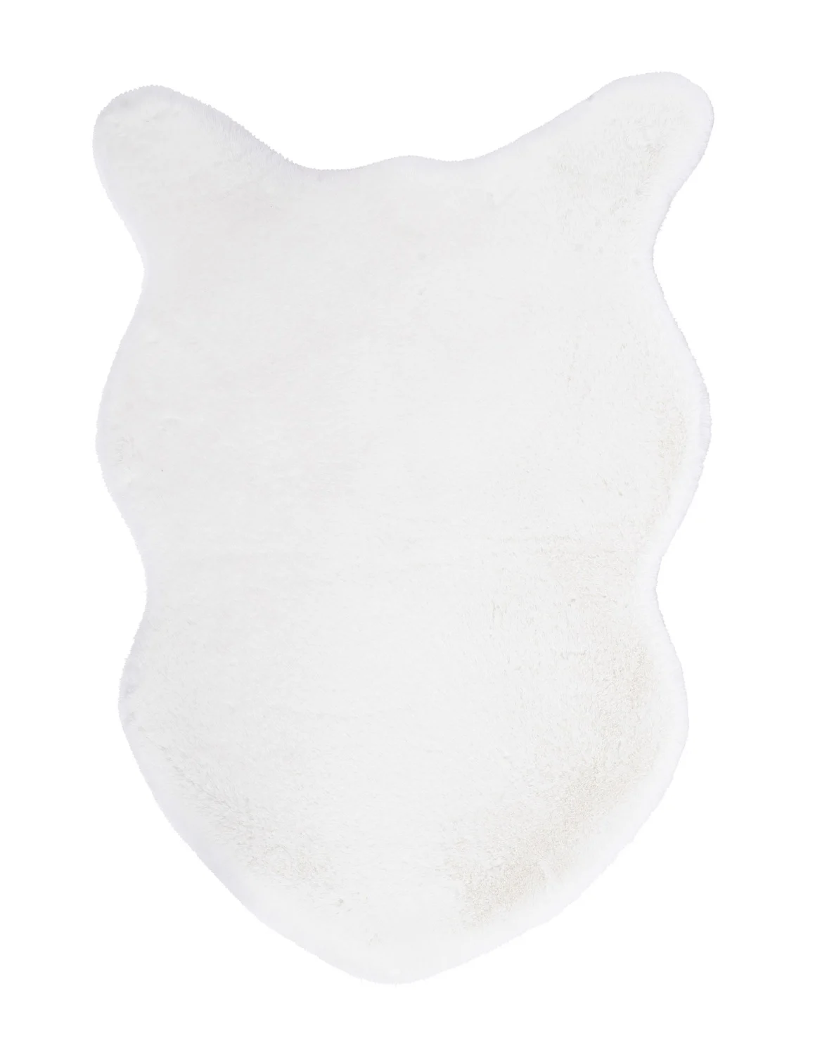 Teppich Kathlyn aus Polyester, modernes Design, organische Form, Weiß, pflegeleicht für Dein Zuhause - Bizzotto