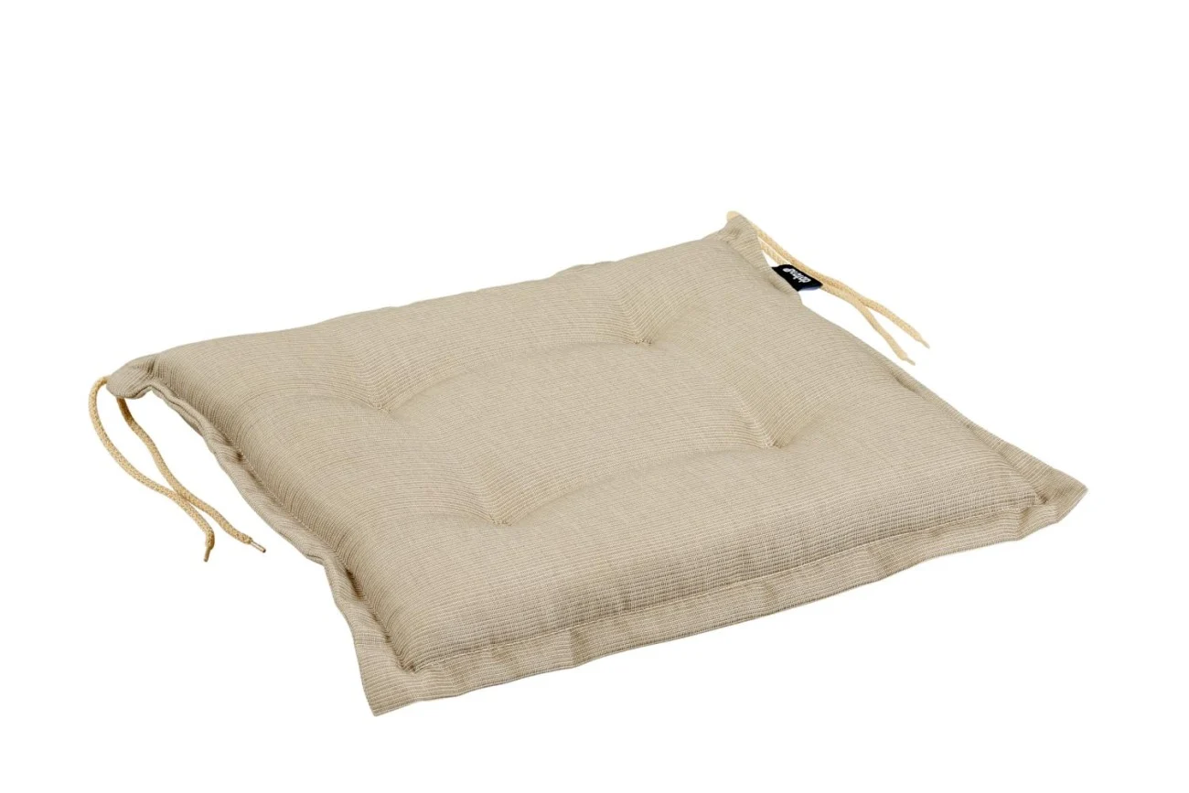 Sitzkissen Florina von Brafab aus Dralon-Stoff, modern, taupe, mit Bändern zur Befestigung