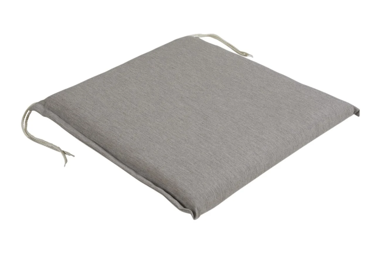Sitzkissen Florina von Brafab aus Dralon-Stoff, modern, beige, mit Bändern, 45x48x5 cm