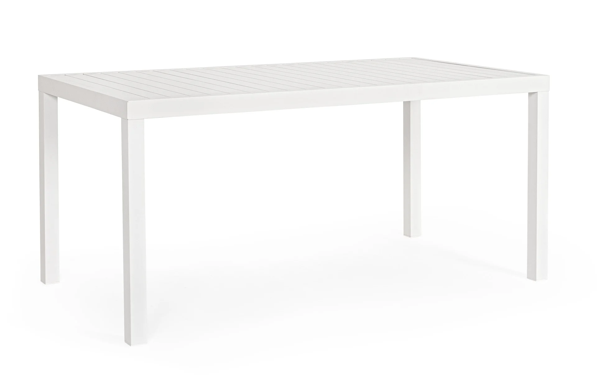 Gartentisch Hilde aus Aluminium, modern und langlebig, rechteckig, weiß, 150x80 cm - Bizzotto