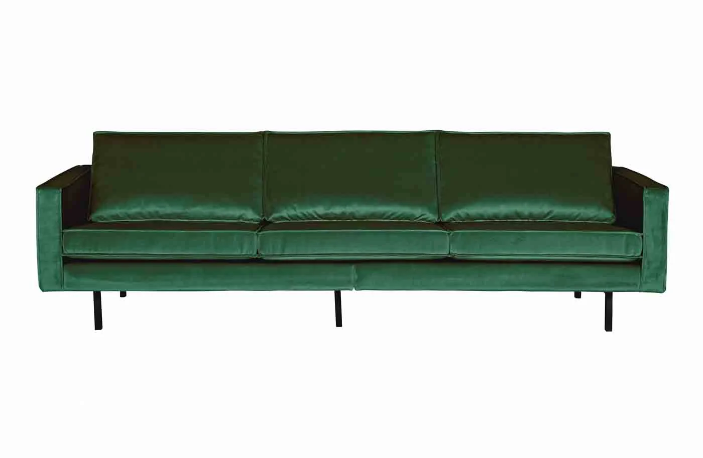 Sofa Rodeo Samt, modern und bequem, 3-Sitzer in Grün, elegantes Design für Dein Wohnzimmer