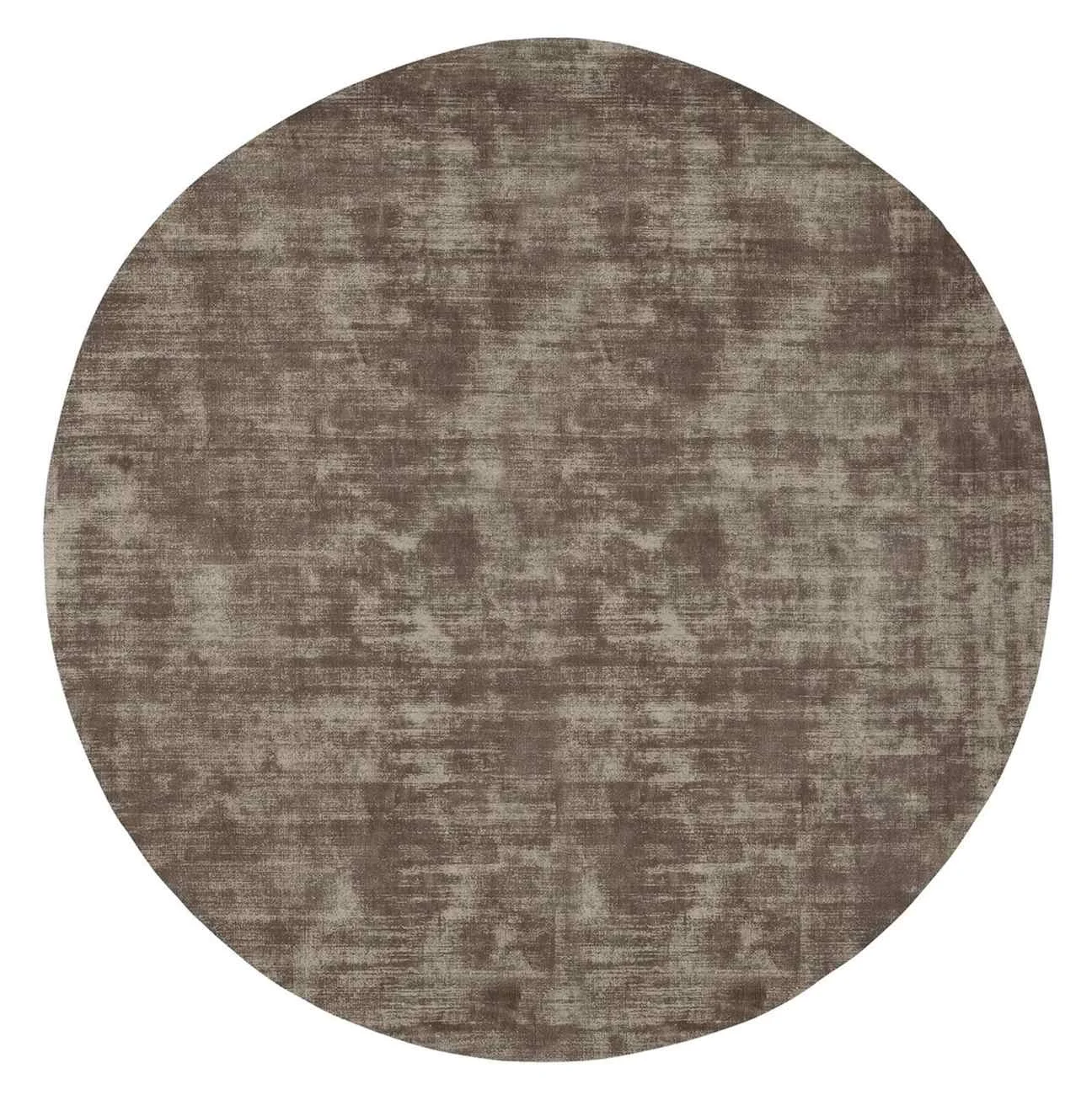 Teppich La Belle aus Viskose, rundes Design, modern, grün, Ø 200 cm, weich und pflegeleicht - Must Living