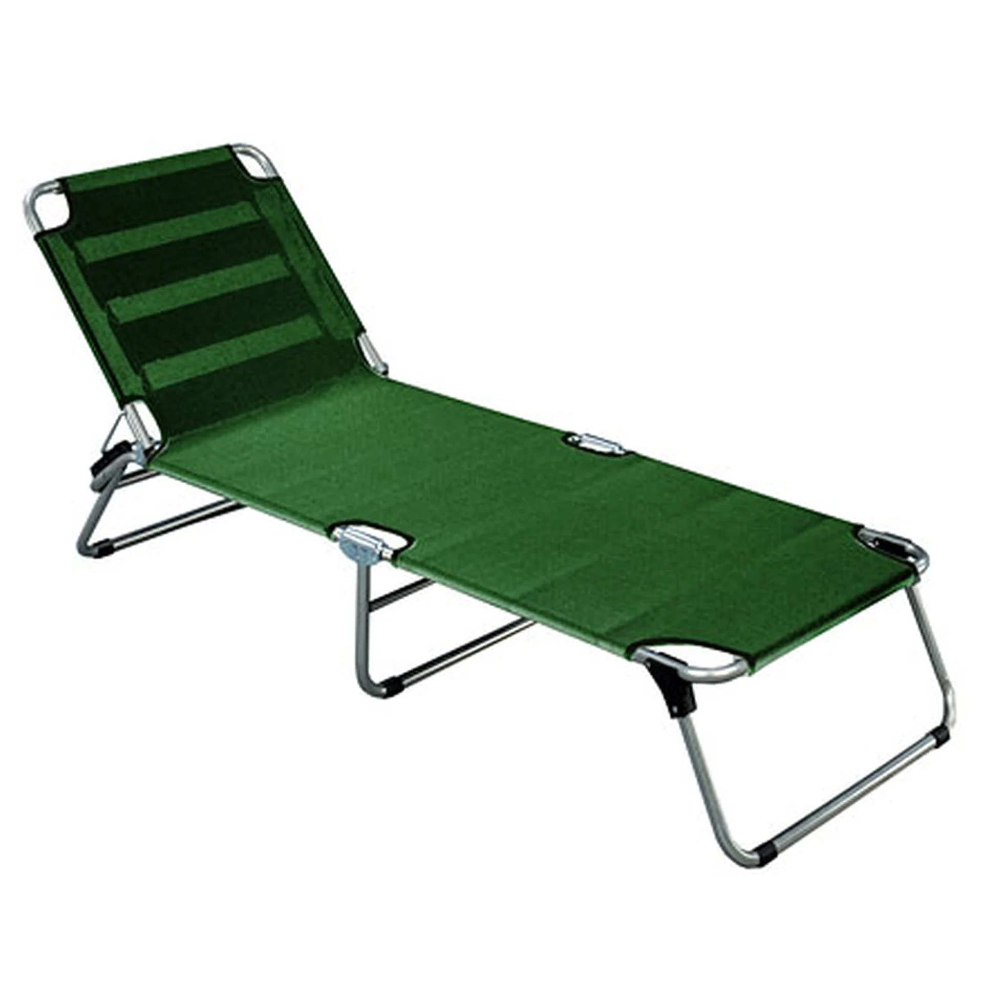 Gartenliege Amigo aus Aluminium, modern und wetterfest, 3-fach verstellbare Rückenlehne, dunkelgrün